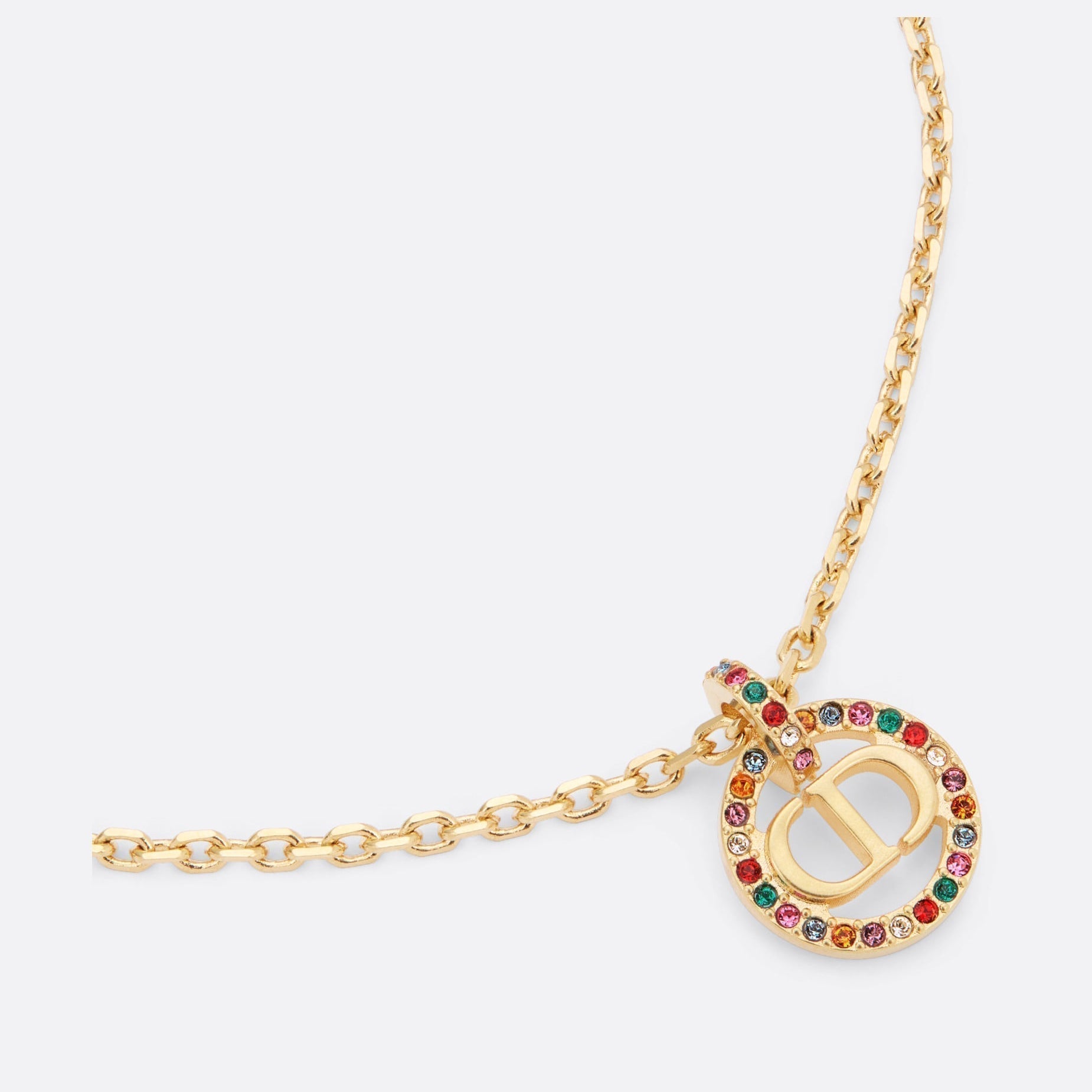 18K Petit Dior Multicolor Crystals Necklace