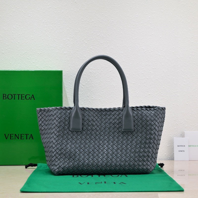 BOTTEGA VENETA Large Cabat 45cm Baby Blue Lambskin Ghw