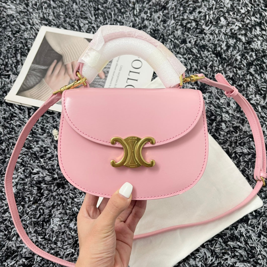 CELINE BESACE TRIPHOME 17 CALFSKIN PINK PASTEL