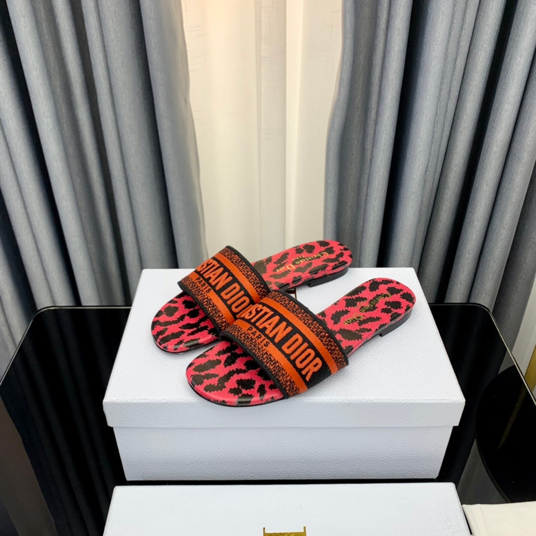 DIOR CD Mule Dway Slide 10mm Multi-motifs Style 43