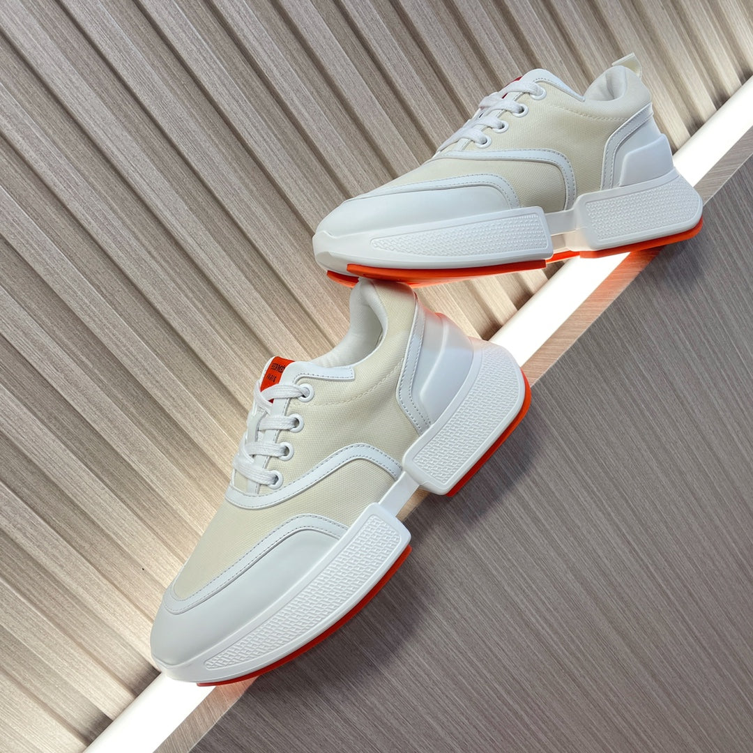 HERMES GIGA SNEAKER BLUE PASTEL PINK WHITE CALFSKIN
