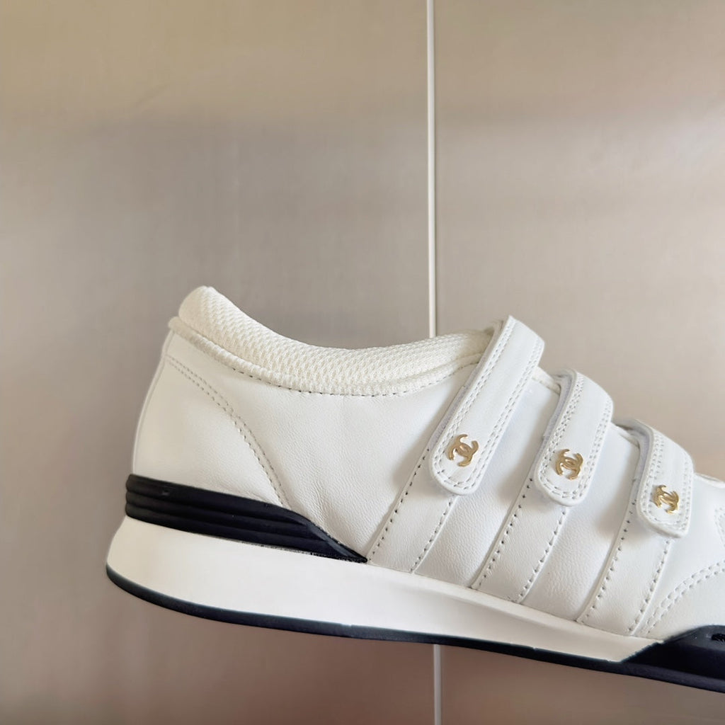 CHANEL MARY JANE SNEAKER IN WHITE LAMBSKIN